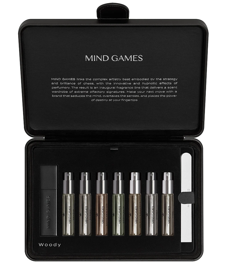 MIND GAMES 7-Piece Woody Olfactive Discovery Fragrance Set