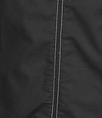 Ming Wang Cotton Mandarin Collar Zip Front 3/4 Sleeve Dress