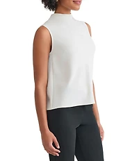 Ming Wang Crepe De Chine Cowl Neck Sleeveless Tank