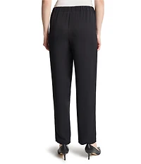 Ming Wang Crepe De Chine Straight Leg Pants