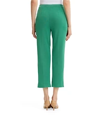 Ming Wang Knit Flat Front Straight Leg Pull-On Pants