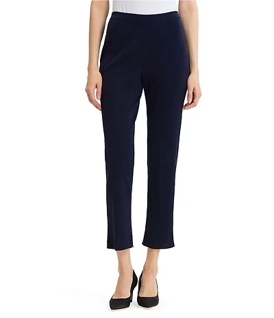 Ming Wang Knit Flat Front Straight Leg Pull-On Pants