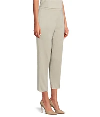 Ming Wang Knit Flat Front Straight Leg Pull-On Pants