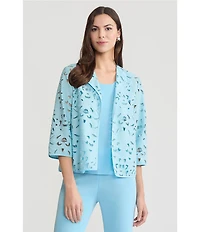 Ming Wang Knit Flat Front Straight Leg Pull-On Pants