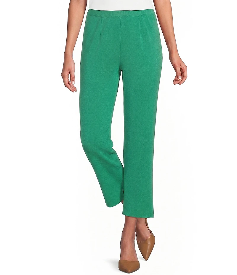 Ming Wang Knit Pull-On Ankle Pants