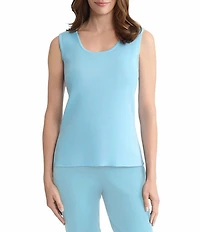 Ming Wang Knit Scoop Neck Sleeveless Tank