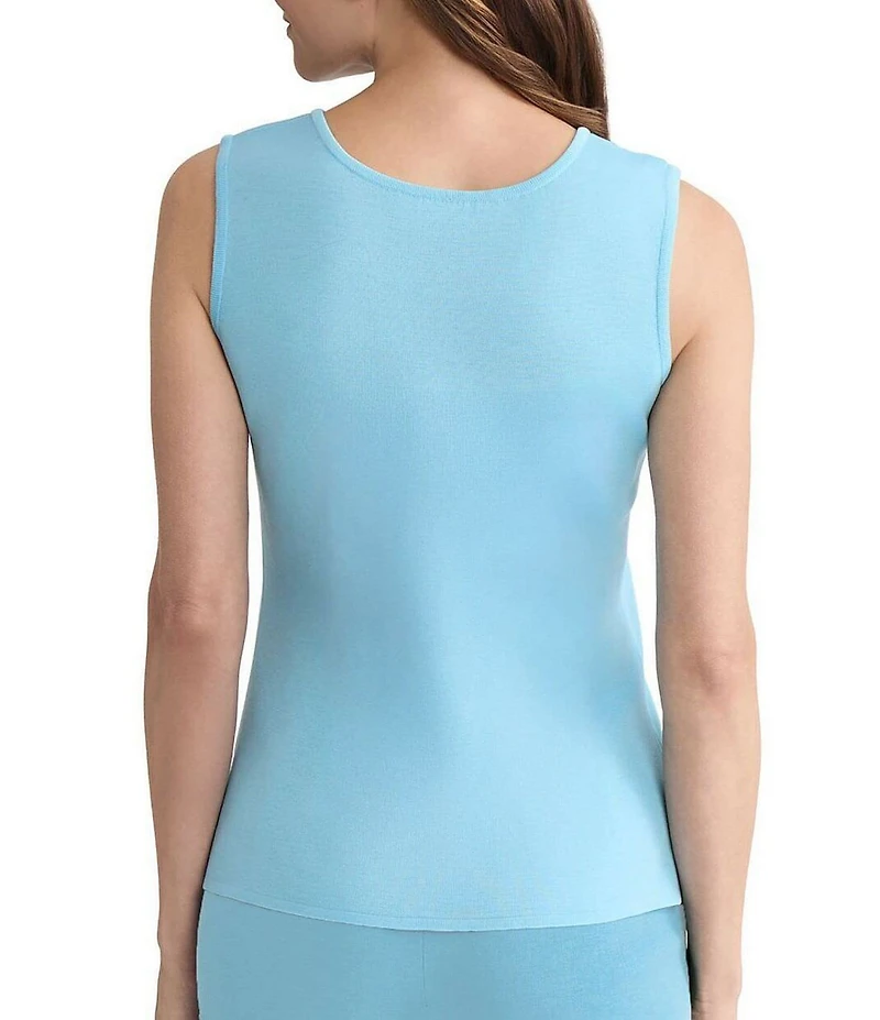 Ming Wang Knit Scoop Neck Sleeveless Tank