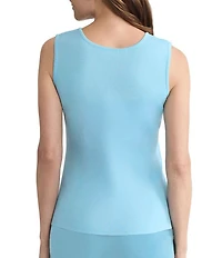 Ming Wang Knit Scoop Neck Sleeveless Tank