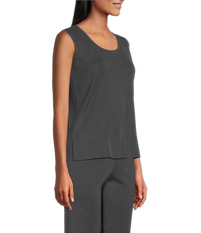 Ming Wang Knit Scoop Neck Sleeveless Tank