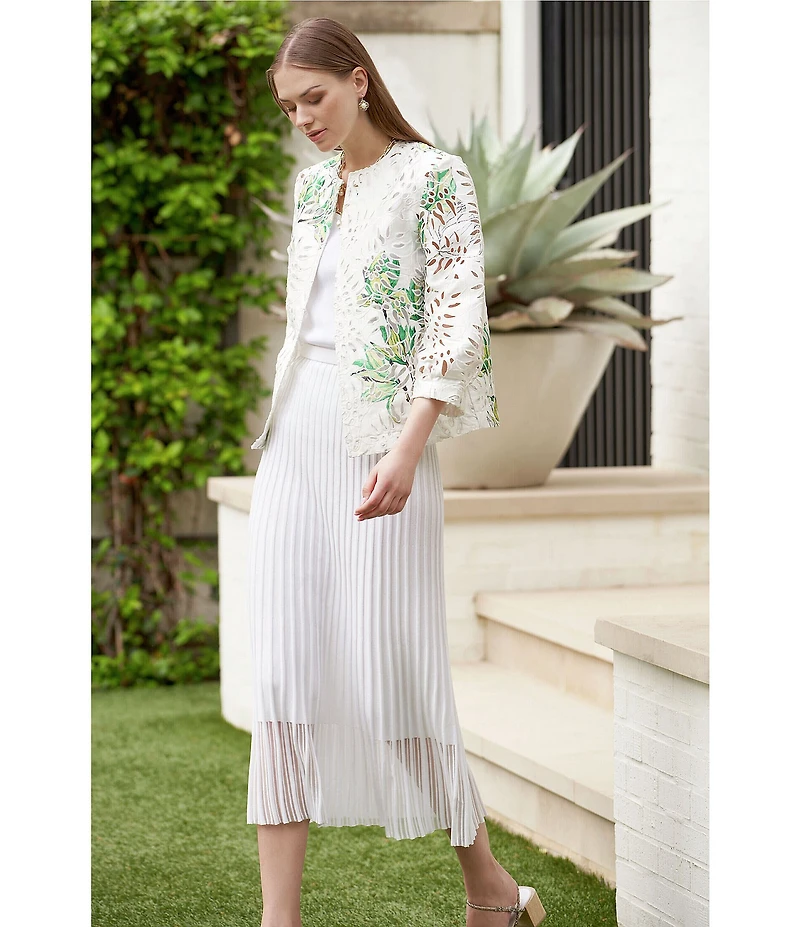 Ming Wang Knit Scoop Neck Sleeveless Tank