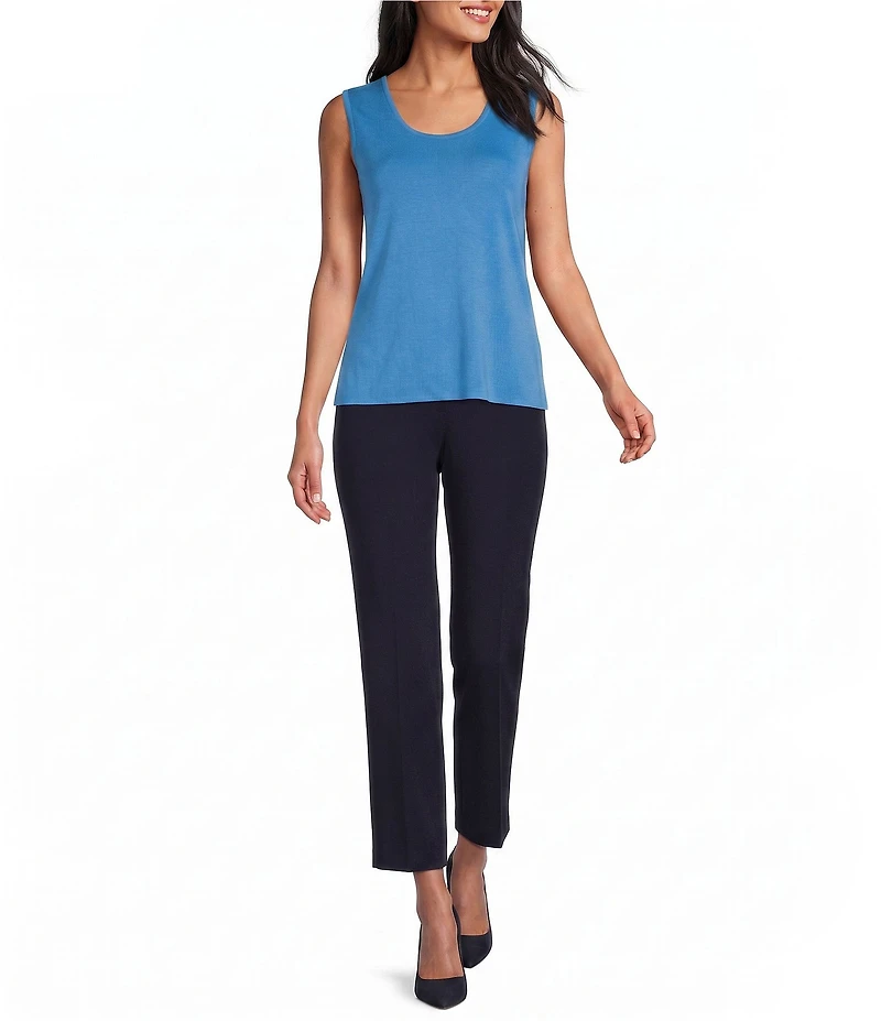 Ming Wang Knit Scoop Neck Sleeveless Tank