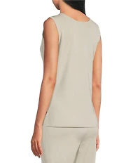 Ming Wang Knit Scoop Neck Sleeveless Tank