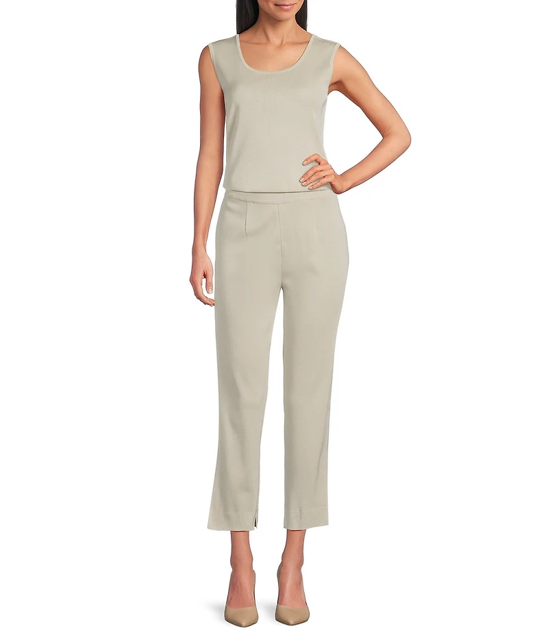 Ming Wang Knit Scoop Neck Sleeveless Tank