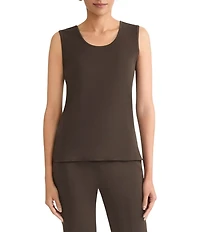 Ming Wang Knit Scoop Neck Sleeveless Tank