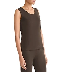 Ming Wang Knit Scoop Neck Sleeveless Tank