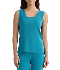 Ming Wang Knit Scoop Neck Sleeveless Tank