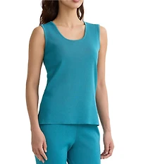 Ming Wang Knit Scoop Neck Sleeveless Tank