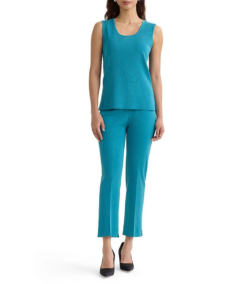 Ming Wang Knit Scoop Neck Sleeveless Tank