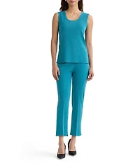 Ming Wang Knit Scoop Neck Sleeveless Tank