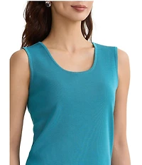 Ming Wang Knit Scoop Neck Sleeveless Tank