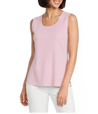 Ming Wang Knit Scoop Neck Sleeveless Tank