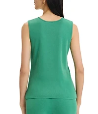 Ming Wang Knit Scoop Neck Sleeveless Tank