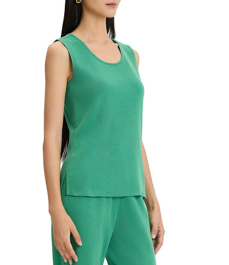 Ming Wang Knit Scoop Neck Sleeveless Tank