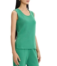 Ming Wang Knit Scoop Neck Sleeveless Tank