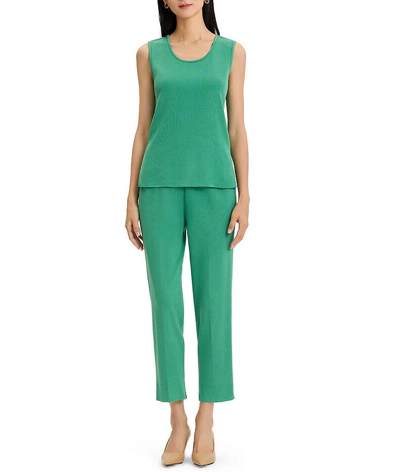 Ming Wang Knit Scoop Neck Sleeveless Tank