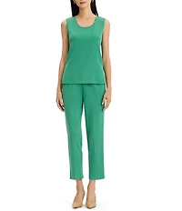 Ming Wang Knit Scoop Neck Sleeveless Tank