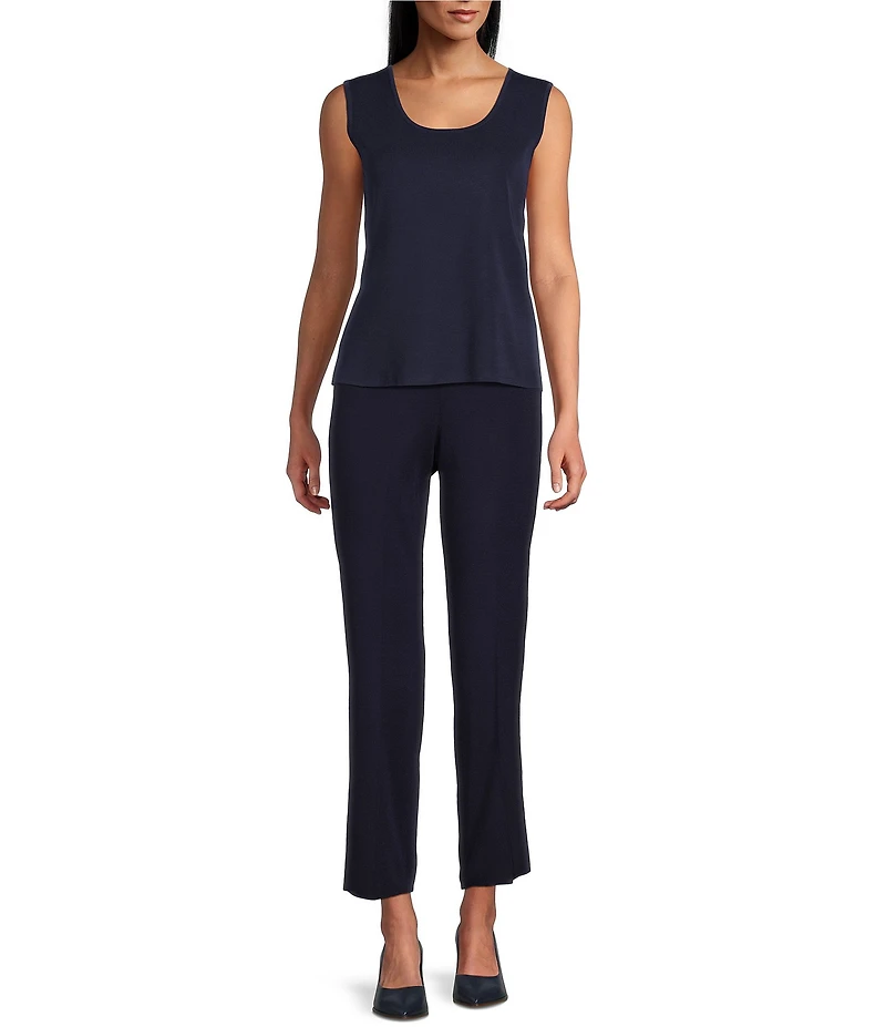 Ming Wang Knit Scoop Neck Sleeveless Tank