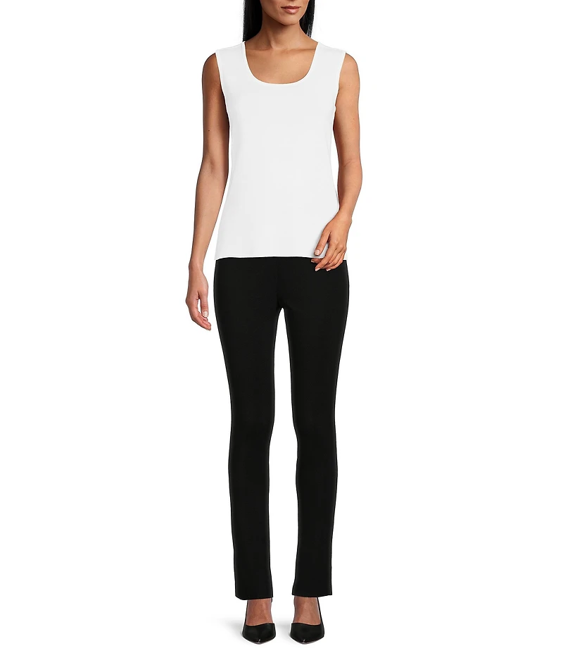 Ming Wang Knit Scoop Neck Sleeveless Tank