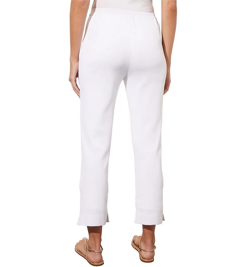 Ming Wang Lined Knit Pull-On Ankle Pants