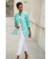 Ming Wang Lined Knit Pull-On Ankle Pants