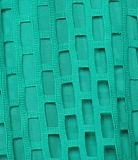 Ming Wang Novelty Woven Square Geo Cutout Spread Collar 3/4 Sleeve Jacket