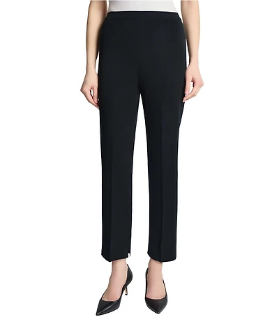 Ming Wang Petite Knit Pull-On Ankle Straight Leg Pants