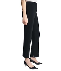 Ming Wang Petite Knit Pull-On Ankle Straight Leg Pants