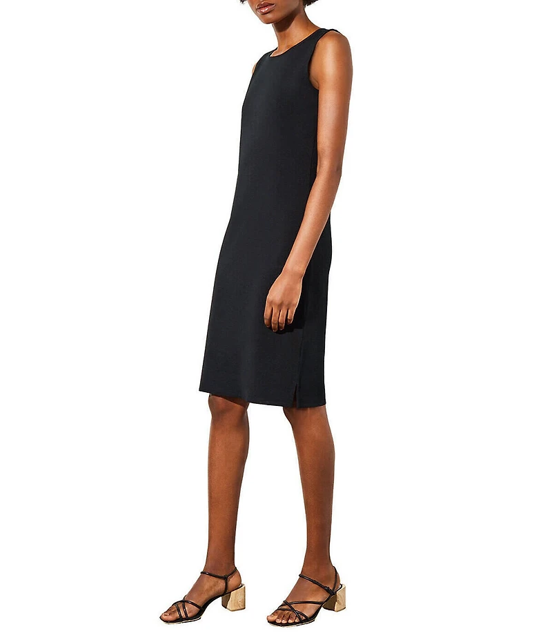 Ming Wang Petite Knit Round Neck Sleeveless Sheath Dress