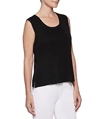 Ming Wang Petite Knit Scoop Neck Sleeveless Tank