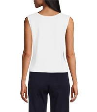Ming Wang Petite Knit Scoop Neck Sleeveless Tank