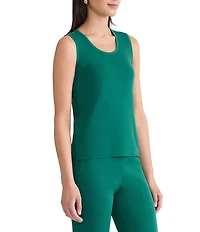 Ming Wang Petite Knit Scoop Neck Sleeveless Tank
