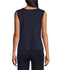 Ming Wang Petite Scoop Neck Sleeveless Tank