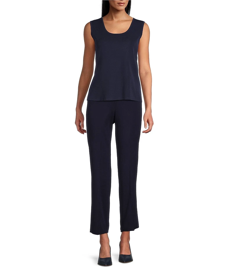 Ming Wang Petite Scoop Neck Sleeveless Tank