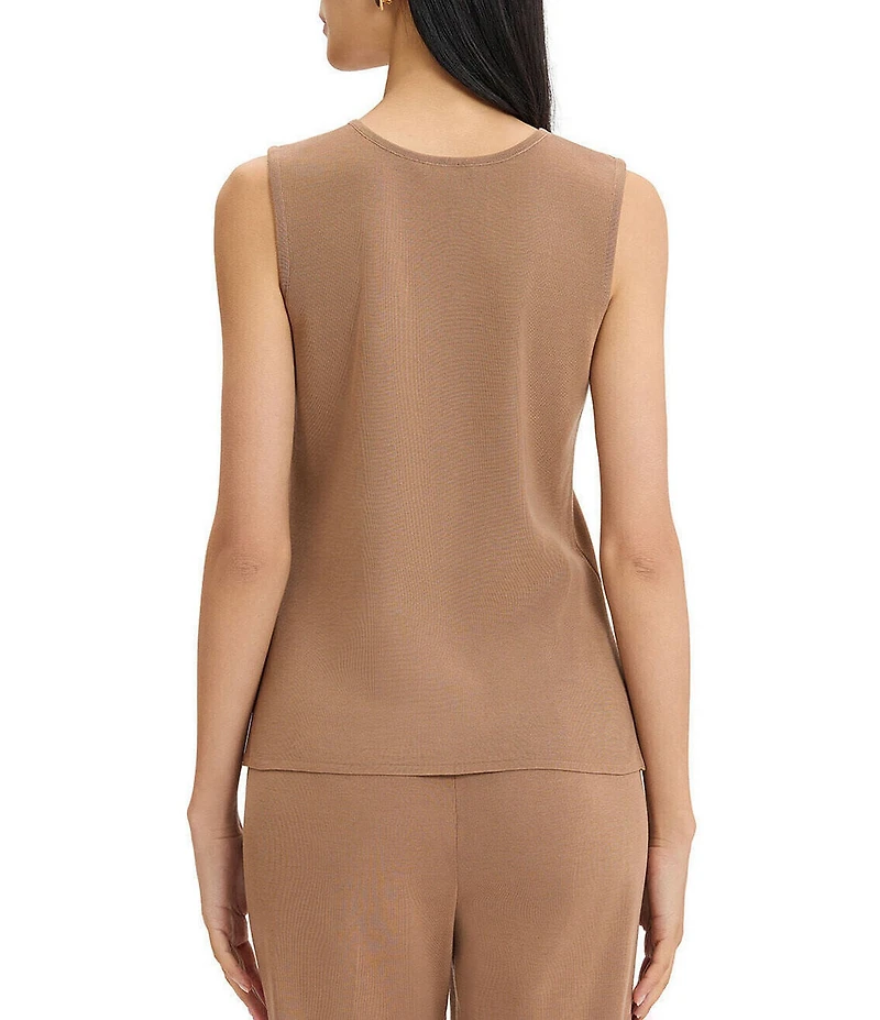 Ming Wang Petite Size Knit Scoop Neck Sleeveless Tank