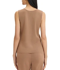 Ming Wang Petite Size Knit Scoop Neck Sleeveless Tank