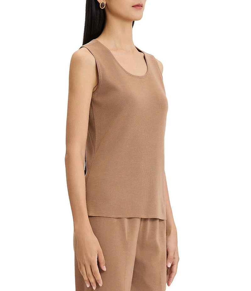 Ming Wang Petite Size Knit Scoop Neck Sleeveless Tank