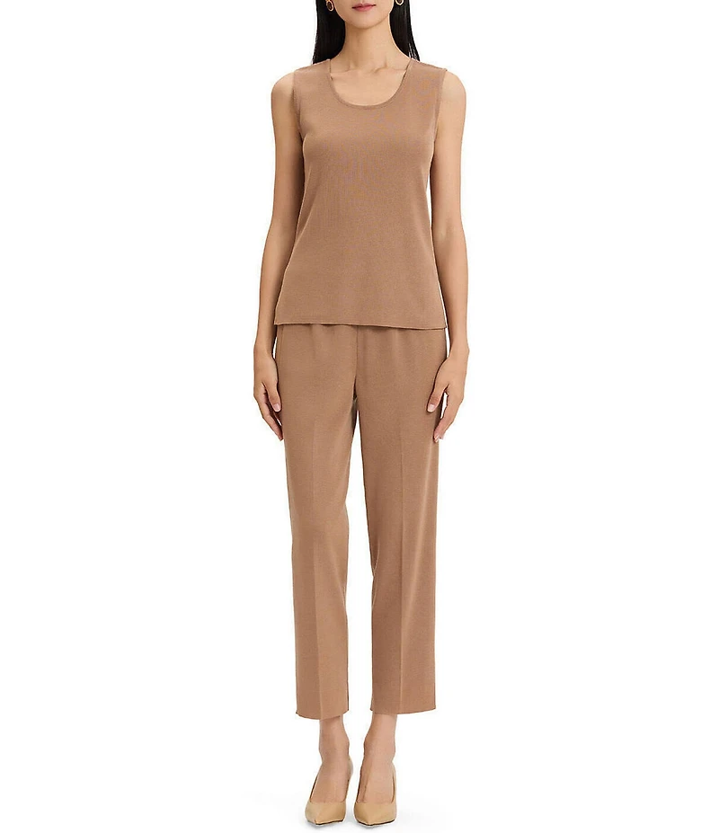Ming Wang Petite Size Knit Scoop Neck Sleeveless Tank