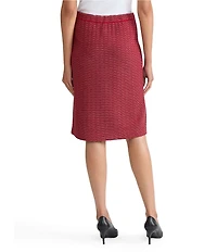 Ming Wang Petite Textured Knit Pull-On Skirt