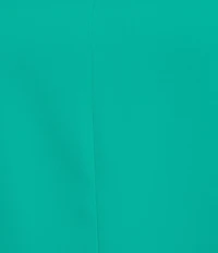 Ming Wang Plus Crepe Pintuck Mandarin Collar V-Neck 3/4 Sleeve Blouse