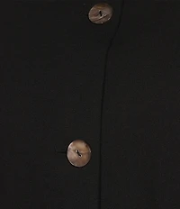 Ming Wang Plus Deco Crepe Winged Collar Bracelet Bell Sleeve Front Button Jacket
